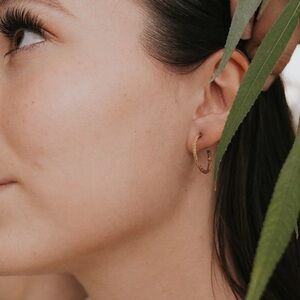 Glimmer Hoop Earrings by Little Sycamore